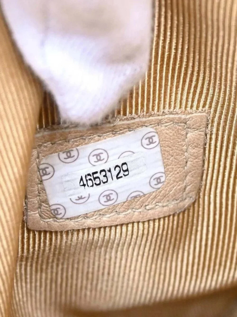 Chanel Beige Calfskin Shoulder Bag